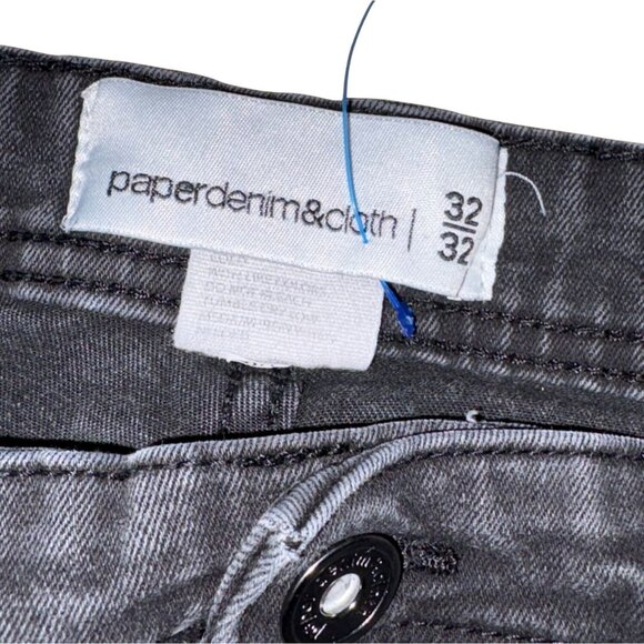 Paper Denim & Cloth Mens Stretch Jeans-Washed Black-Size 32X32-GUC - Picture 3 of 5